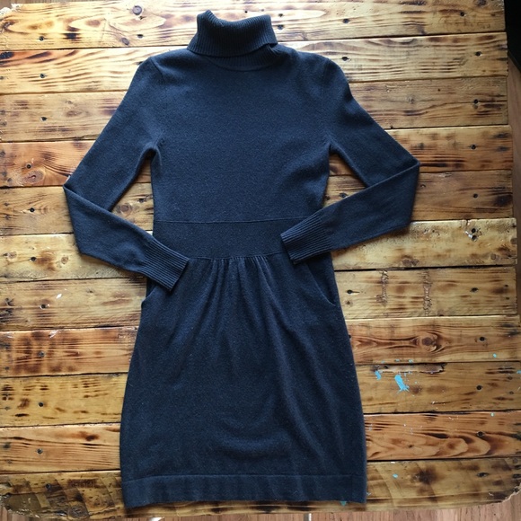 J. Crew | wool Cashmere Turtleneck Sweater Dress - Picture 2 of 5